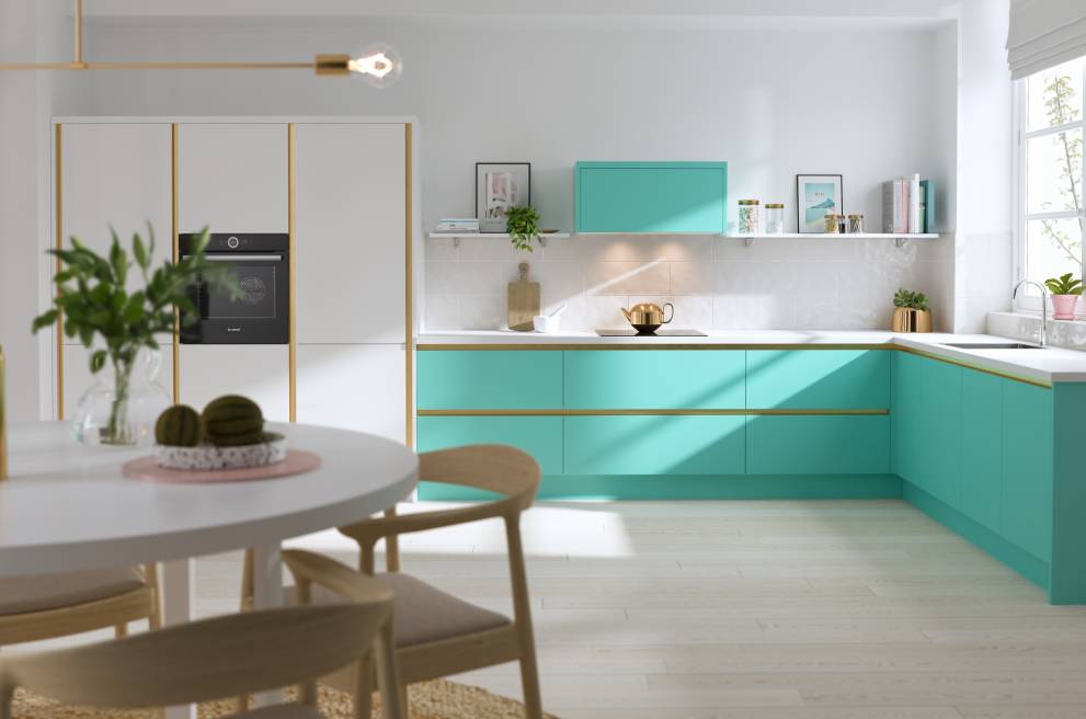 21 Dapur  Minimalis Warna  Hijau  Tosca  Motif Terbaru 