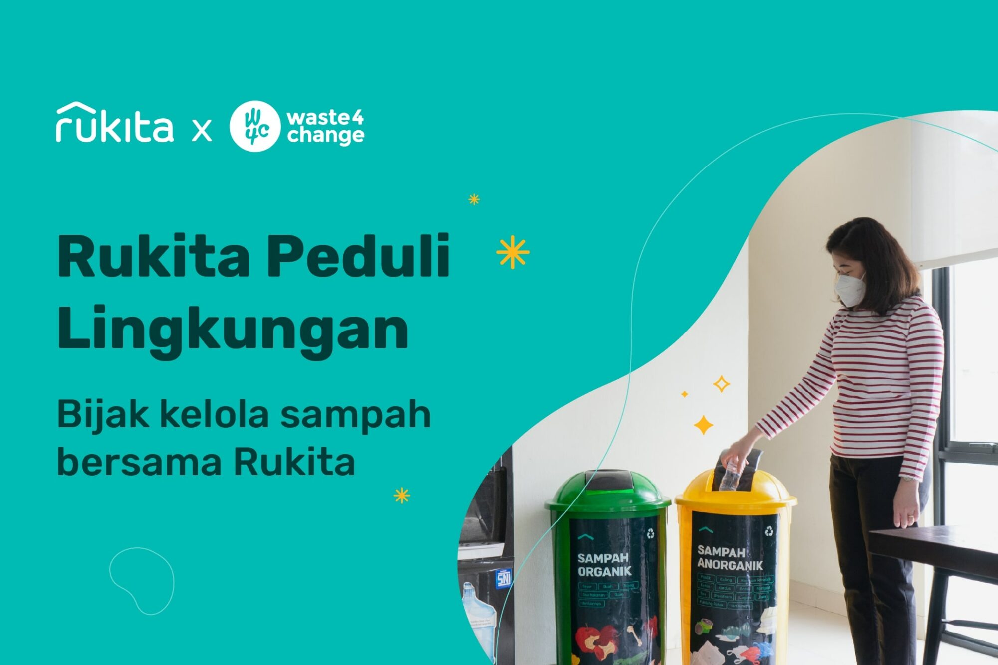 Rukita Peduli Lingkungan, Kolaborasi Rukita X Waste4Change