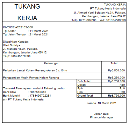 Contoh Invoice Yang Bisa Kamu Pelajari Untuk Memulai Bisnis