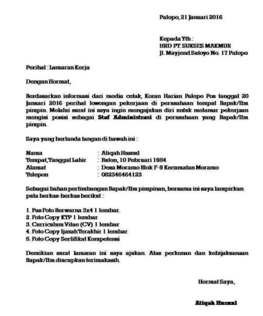 9 Contoh CV Lamaran Kerja dan Resume | Job Seeker Wajib Tahu!